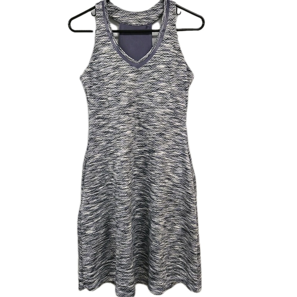 Mondetta MPG Athletic Tennis Mini Dress V-Neck Sleeveless Stretchy Purple Small